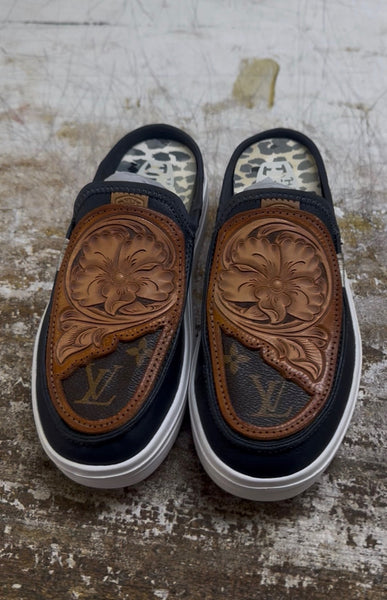 Women's Black Hey Dude Lifts w/Traditional Floral Tooling